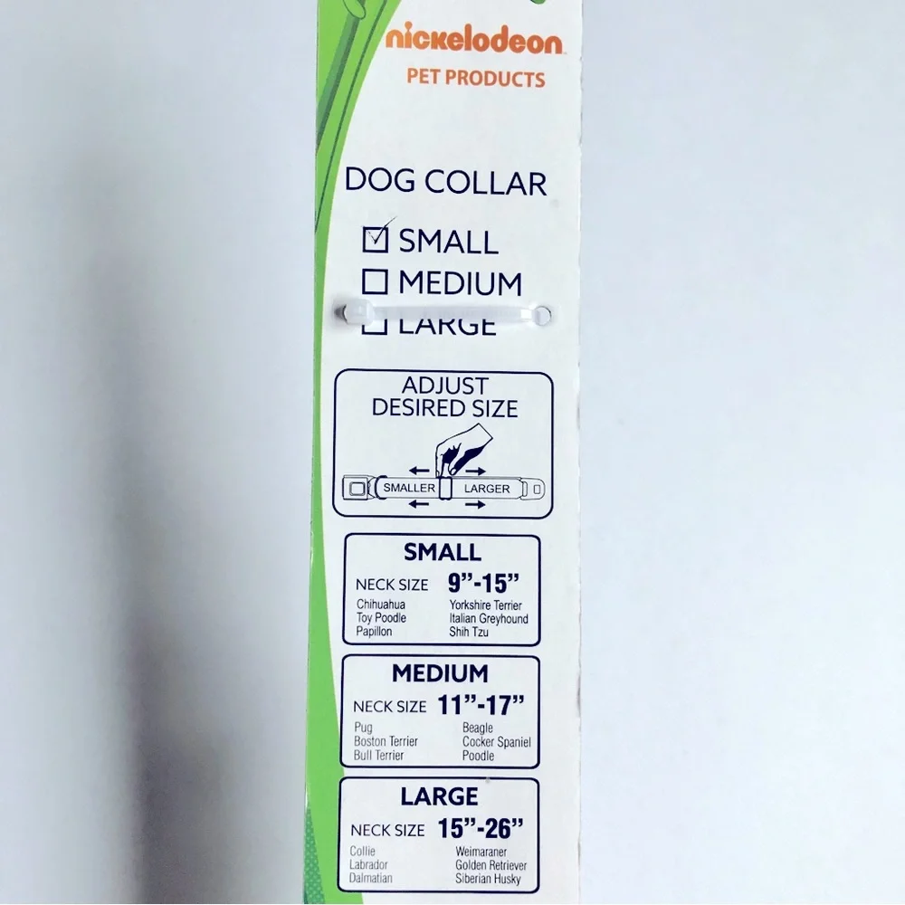 2/$20 NEW NICKELODEON Dog Pet Collar Adjustable SMALL 9” - 15” Neck Size